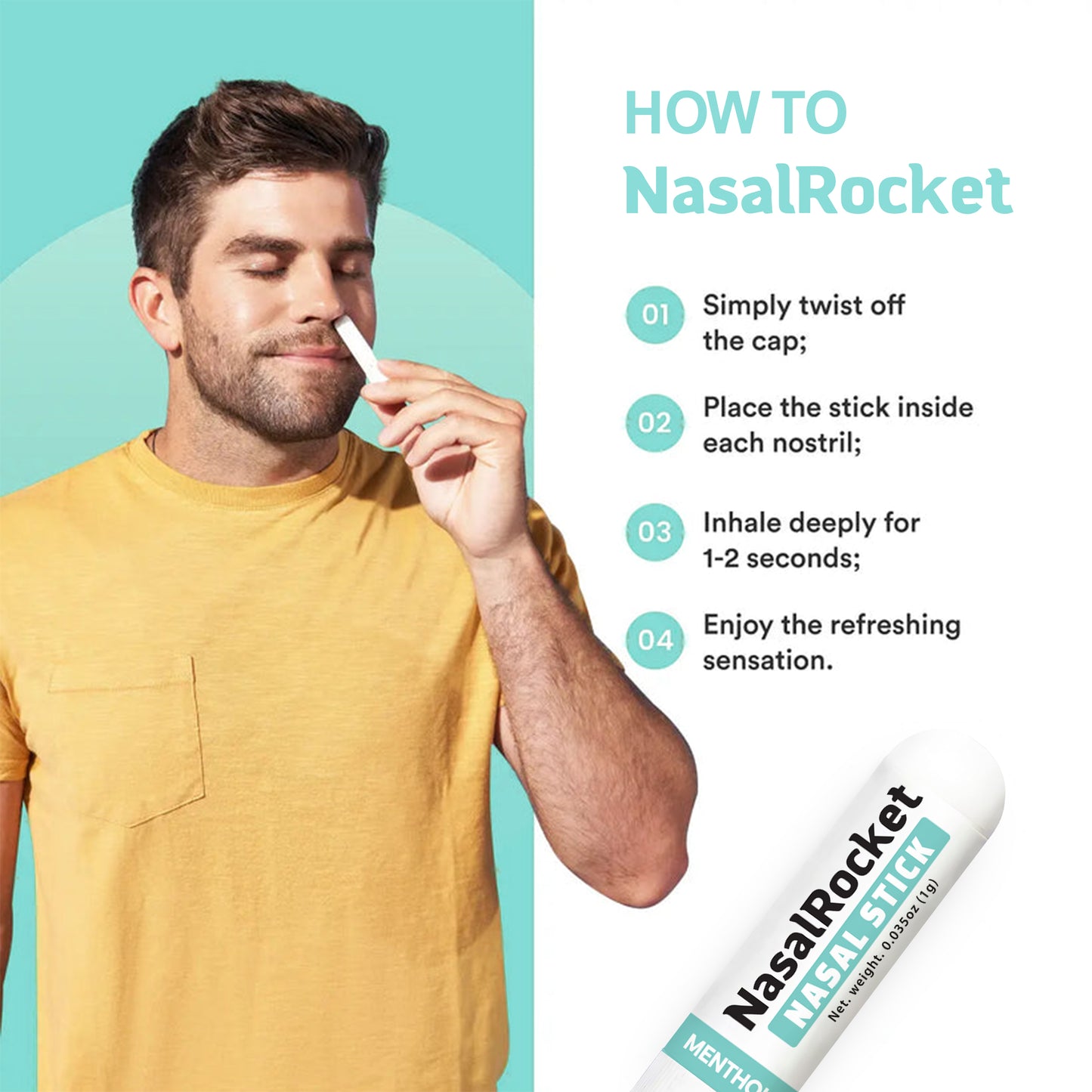 OxyBio NasalRocket Nasal Sticks (4 Pack)