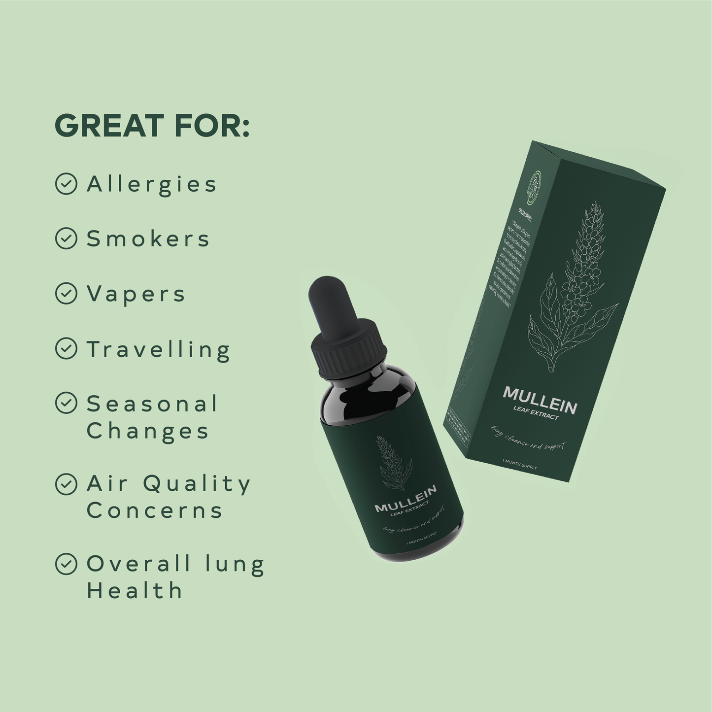 OxyBio Mullein & Chlorophyll Lung Detox Drops